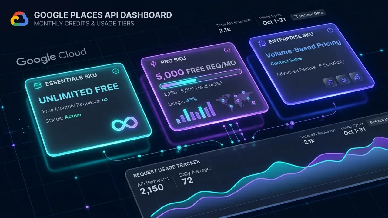 Google Places API Free Tier: How Much You Can Extract for Free (2026)